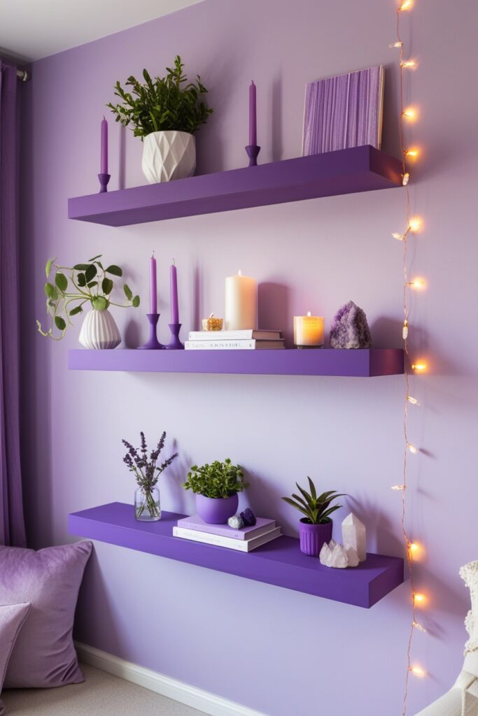 floating lavender shelves