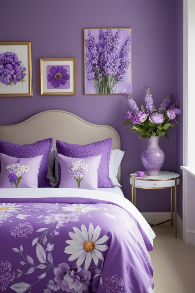 floral purple prints