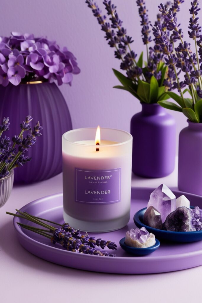 lavender-scented candle
