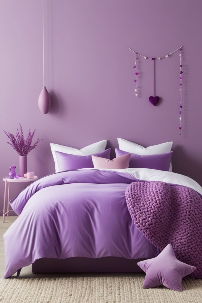 lilac or violet bedding