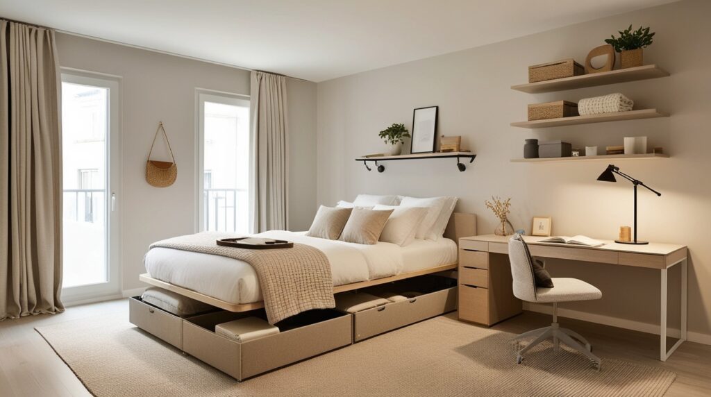 organized small bedroom