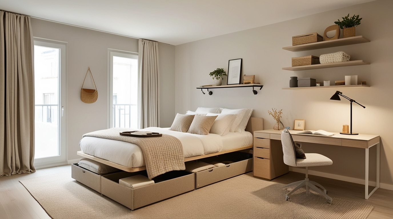 organized small bedroom