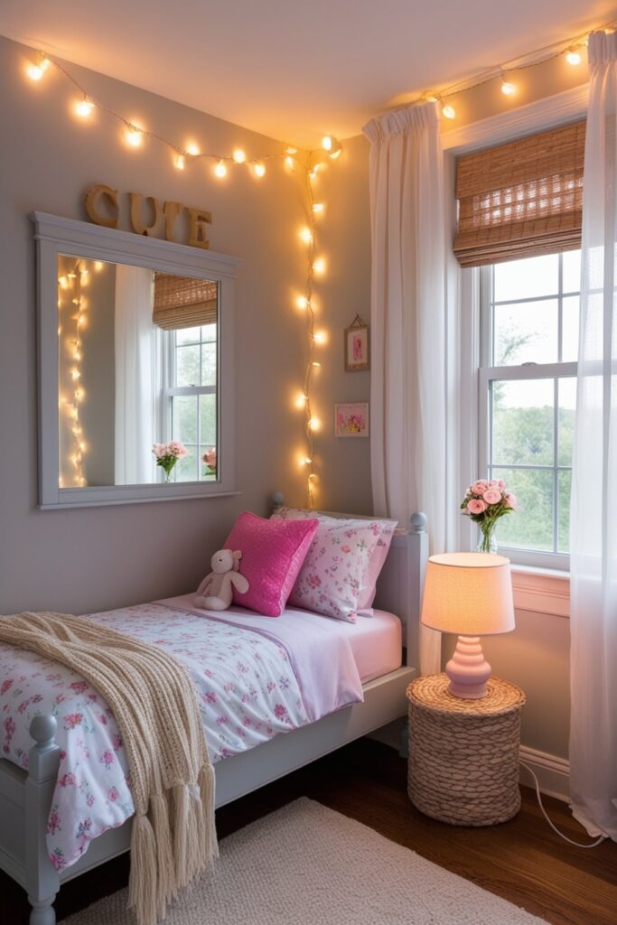 soft lighting and fairy lights