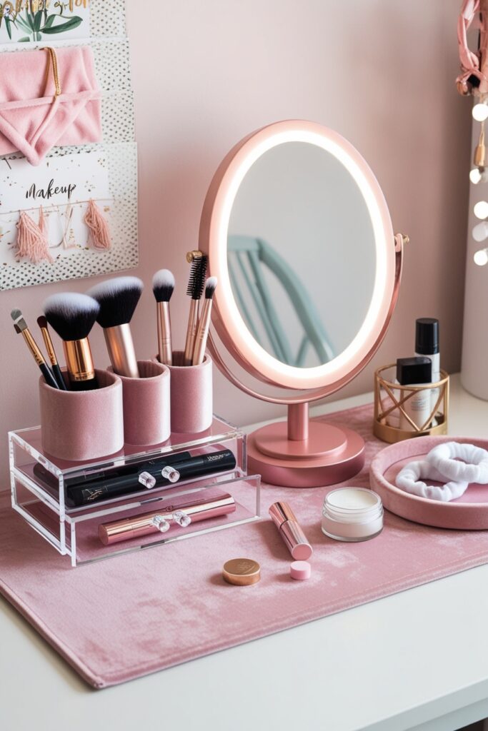 velvet makeup station