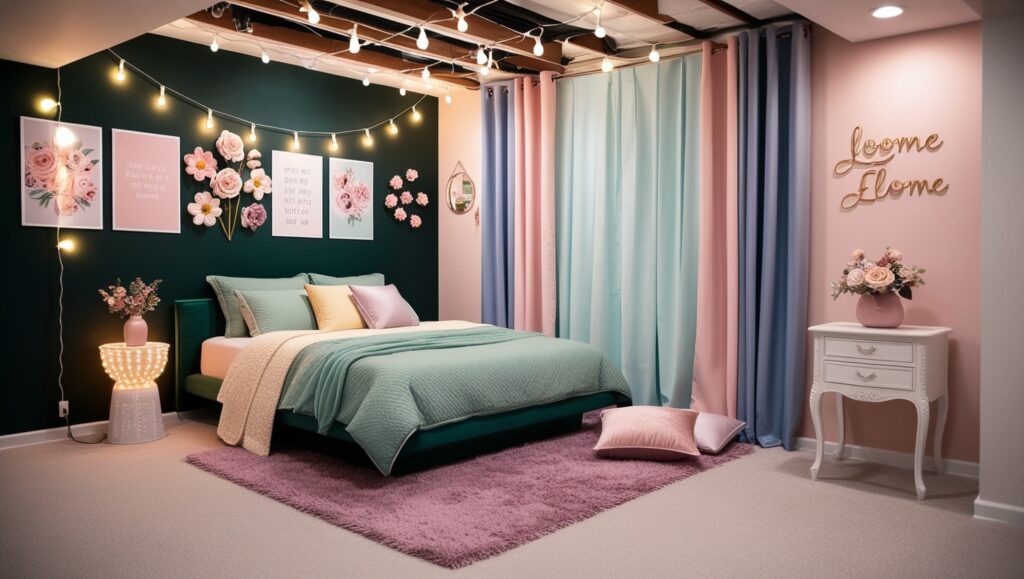 bedroom in basement