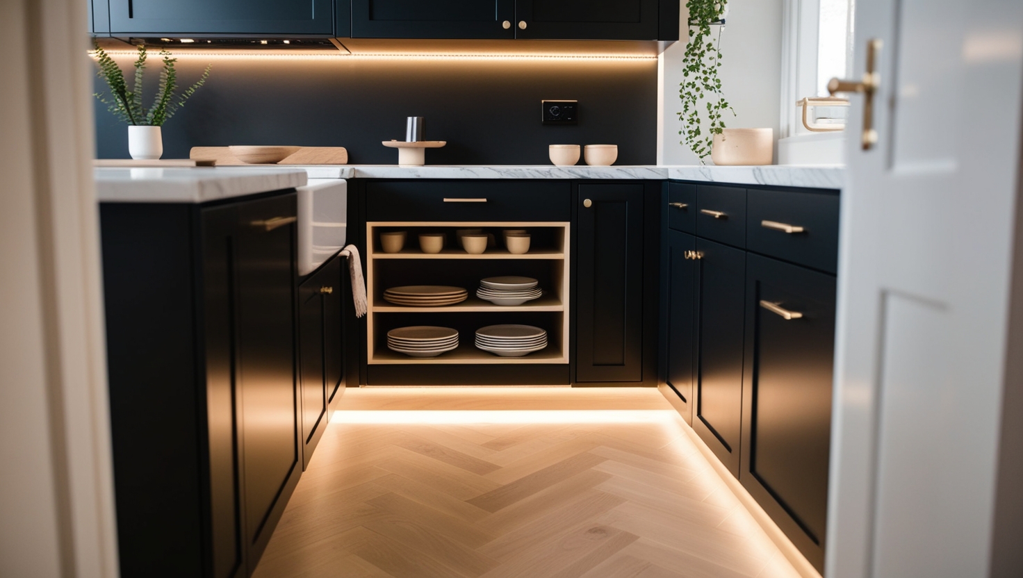 black kitchen cabinets