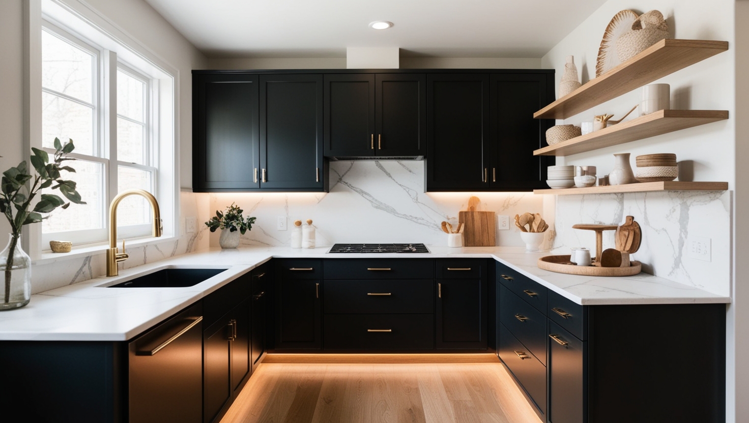 black kitchen