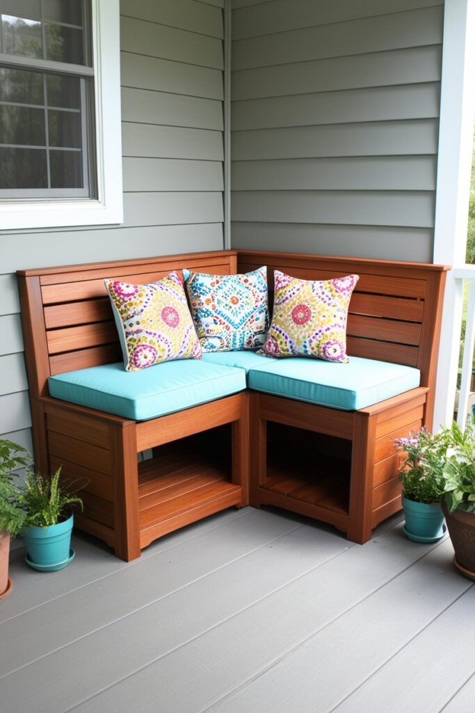 built-in corner bench