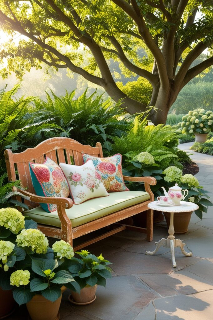 charming garden seating nook