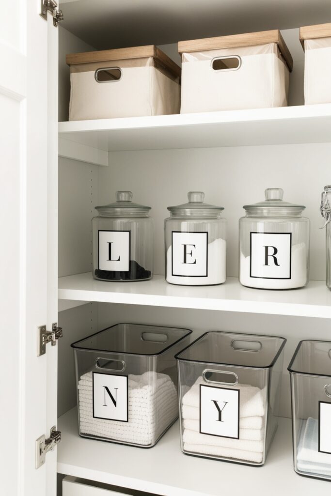 clear storage bins (2)