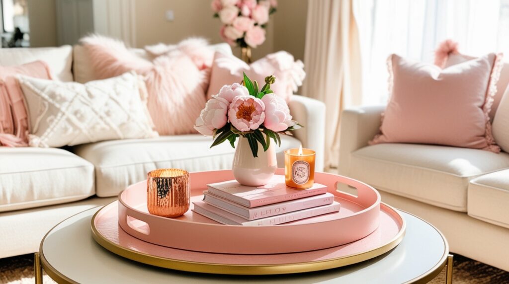 decorated coffee table