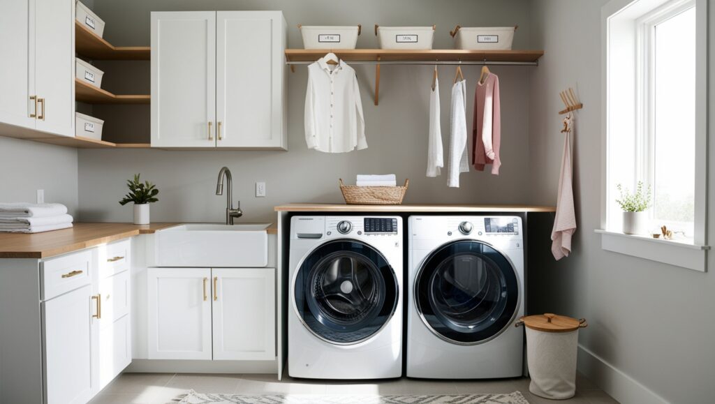 organized laundry room