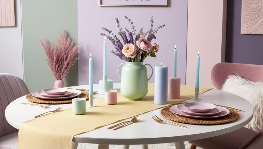 decorated round table