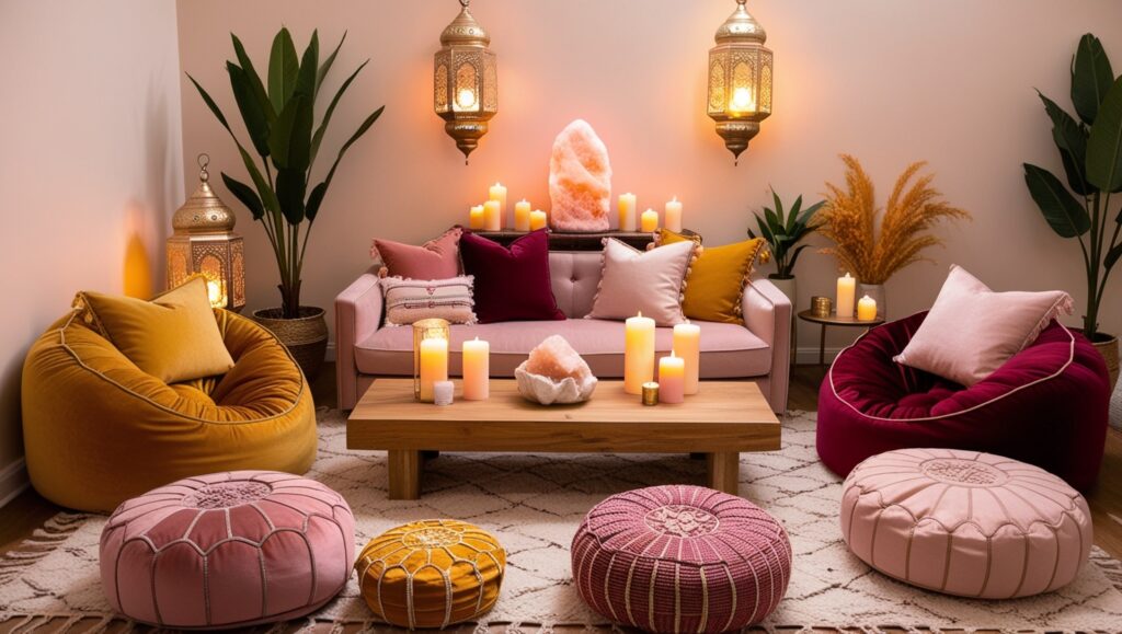 boho style decorated home