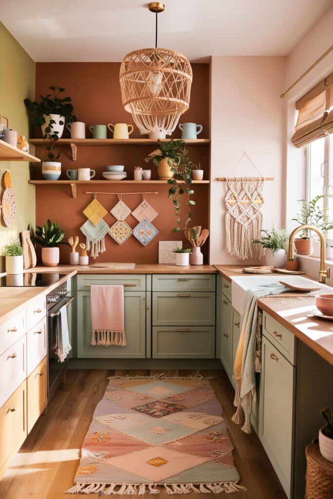 boho styled kitchen