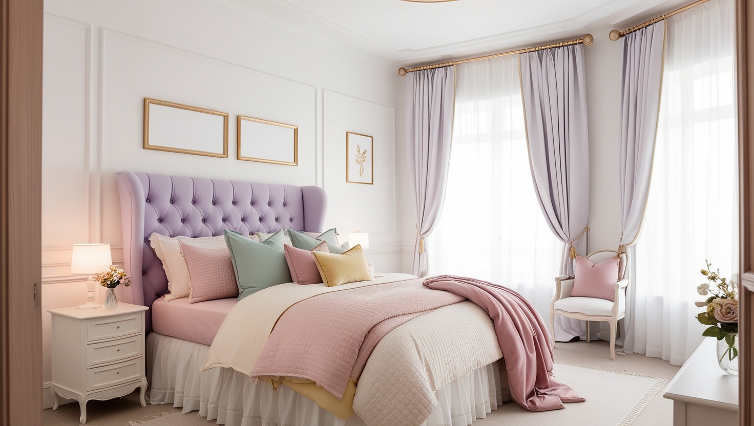 classical decorated bedroom