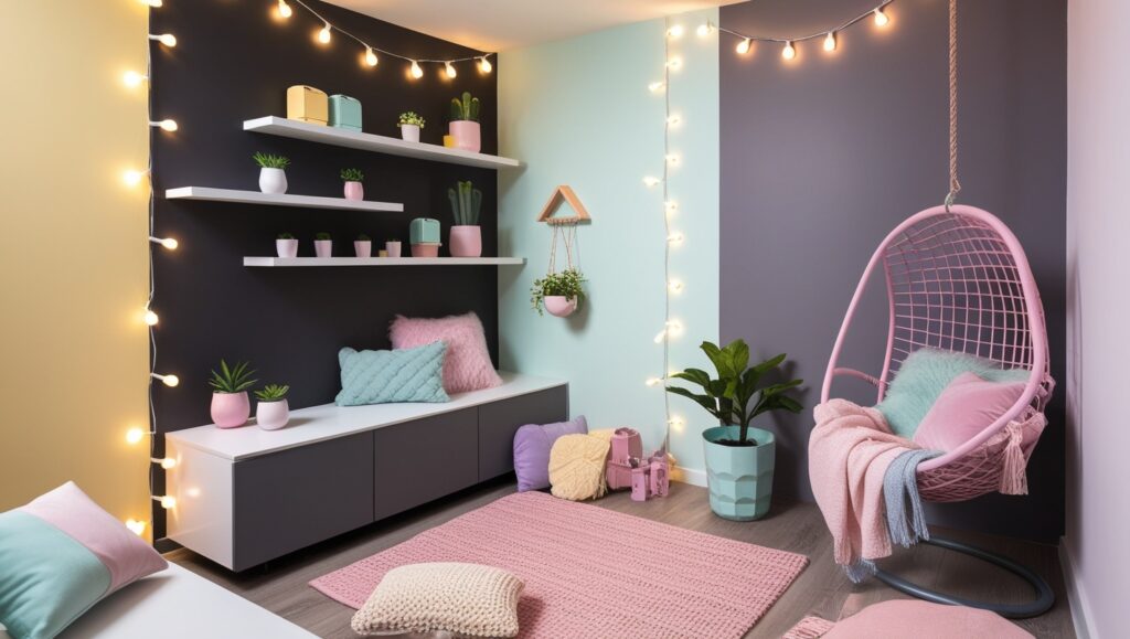 decorated corner wall