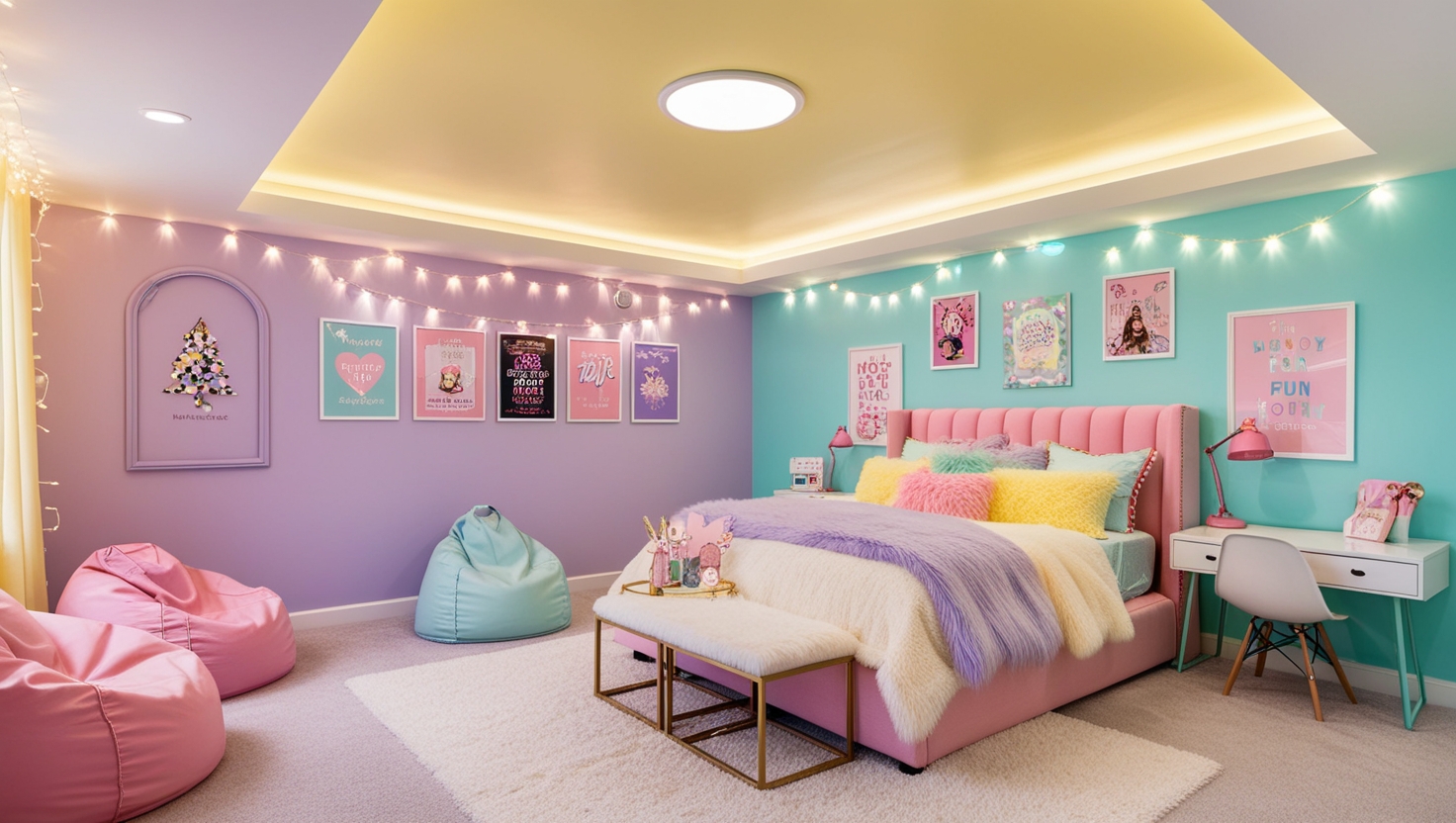 decorated girls room