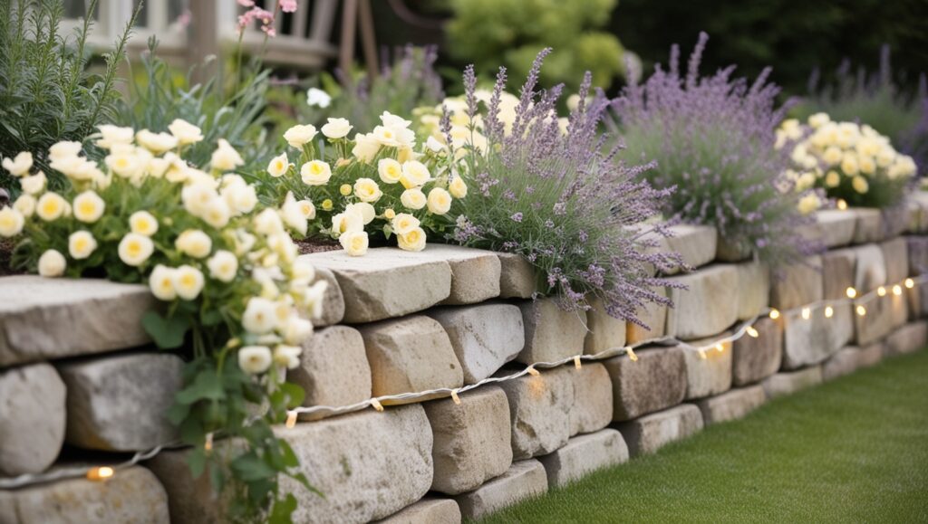 beautiful retaining wall