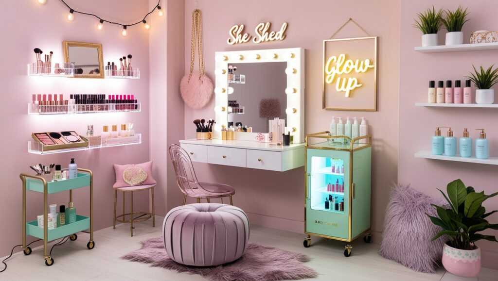 beautiful she shed interior