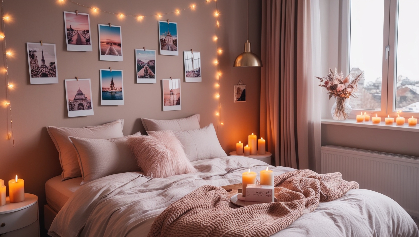 beautiful aesthetic decorated room